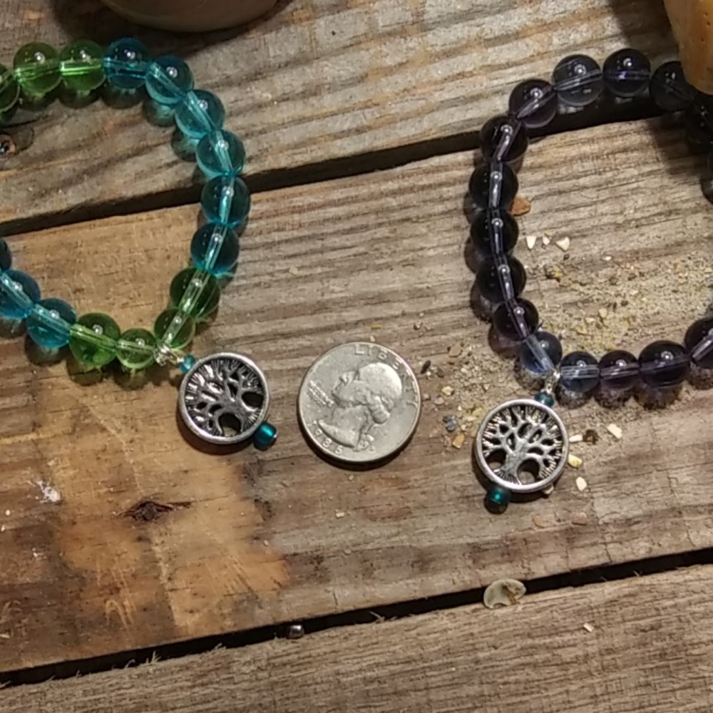 NWT Handmade 10mm Bead Tree of Life  Bracelet - Picture 4 of 6